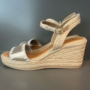 Mia Becky Gold Wedge Sandals